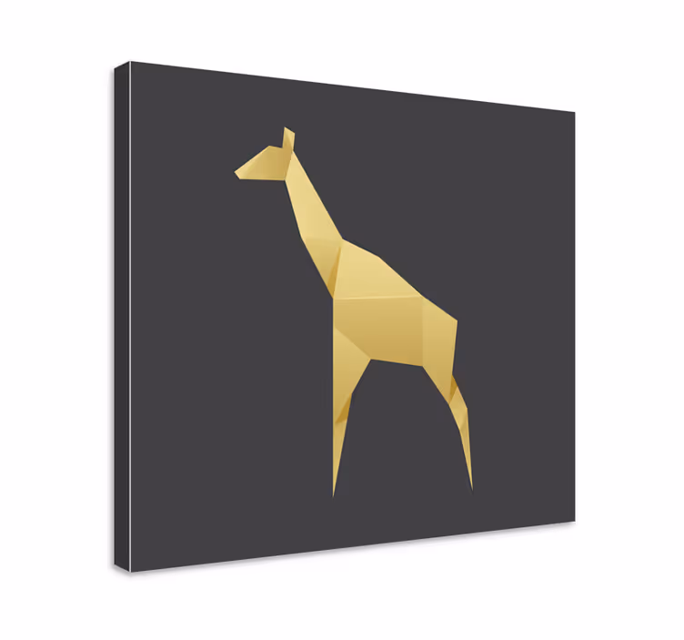 Quadro con cavallo silhouette elegante di giraffa - TenStickers