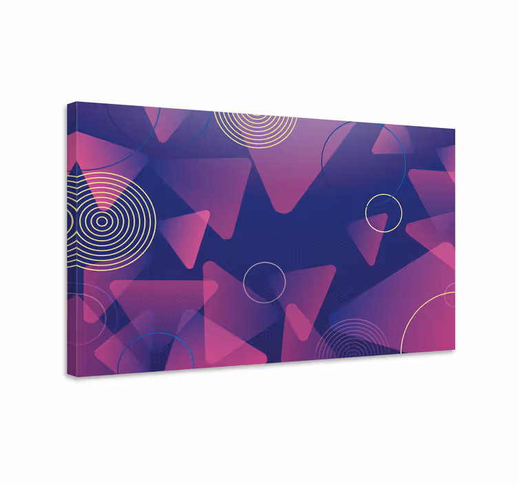 Dipinto geometrico motivo di forme dinamiche - TenStickers