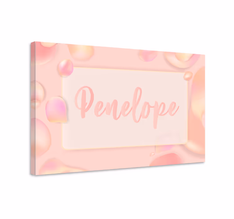 Quadro personalizzabile display nome elegante - TenStickers