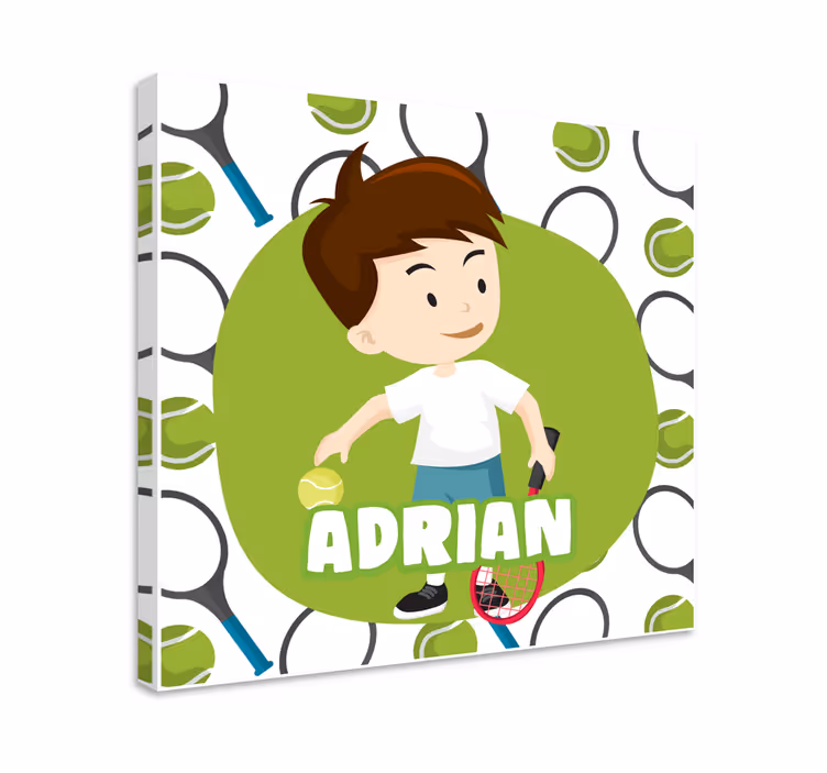 Quadro per bambini pallina da tennis personalizzata - TenStickers