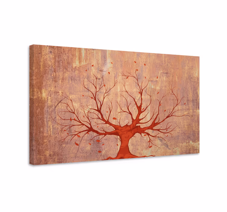 Quadro con alberi albero senza foglie d'autunno - TenStickers