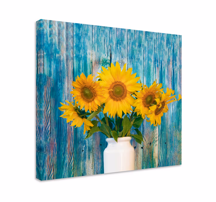 Dipinto fiori e piante esposizione di bouquet di girasoli - TenStickers