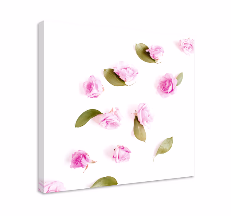 Dipinto fiori e piante delicate rose rosa - TenStickers