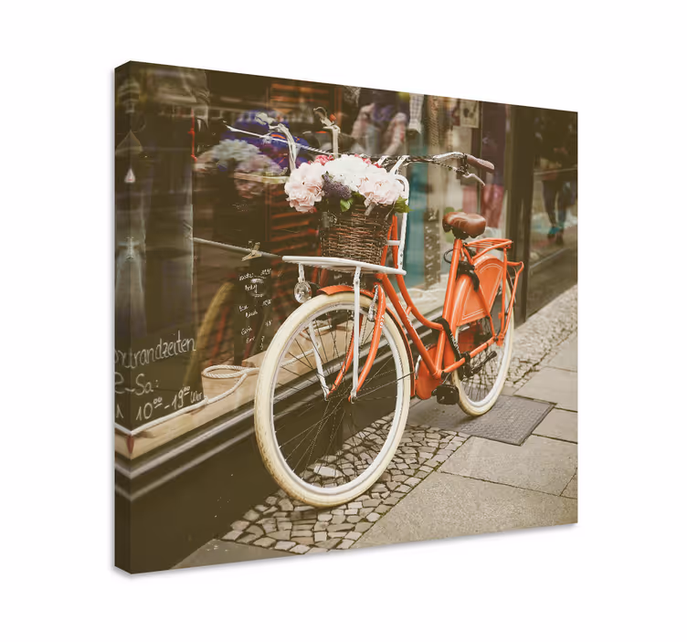 Quadro città e paesi esposizione di biciclette incantevoli - TenStickers