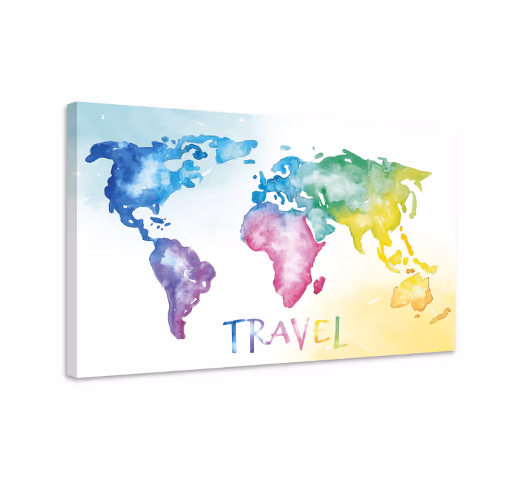 Quadro mappamondo mappa dei viaggi - TenStickers