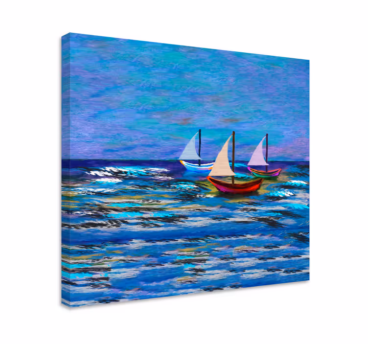 Quadro con barche a vela e mare - TenStickers