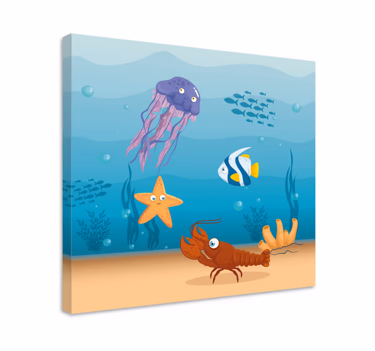 Quadro moderno vita marina sottomarina - TenStickers