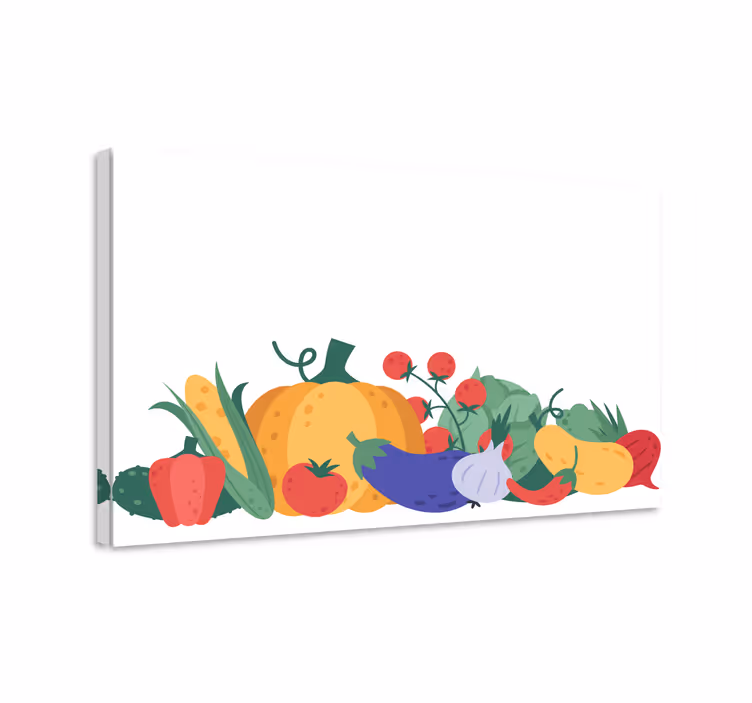 Dipinto frutta e natura morta raccolto colorato - TenStickers