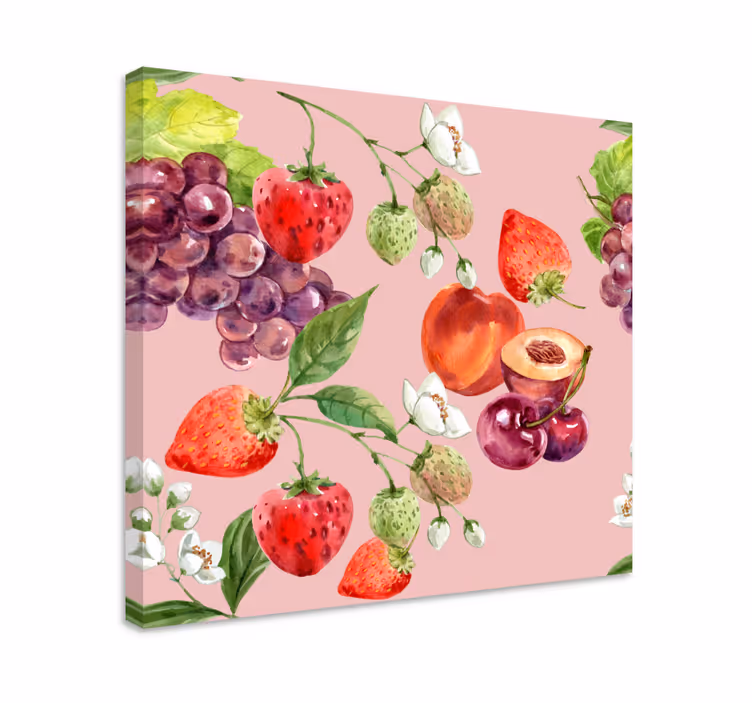 Dipinto frutta e natura morta composizione di frutta fresca - TenStickers