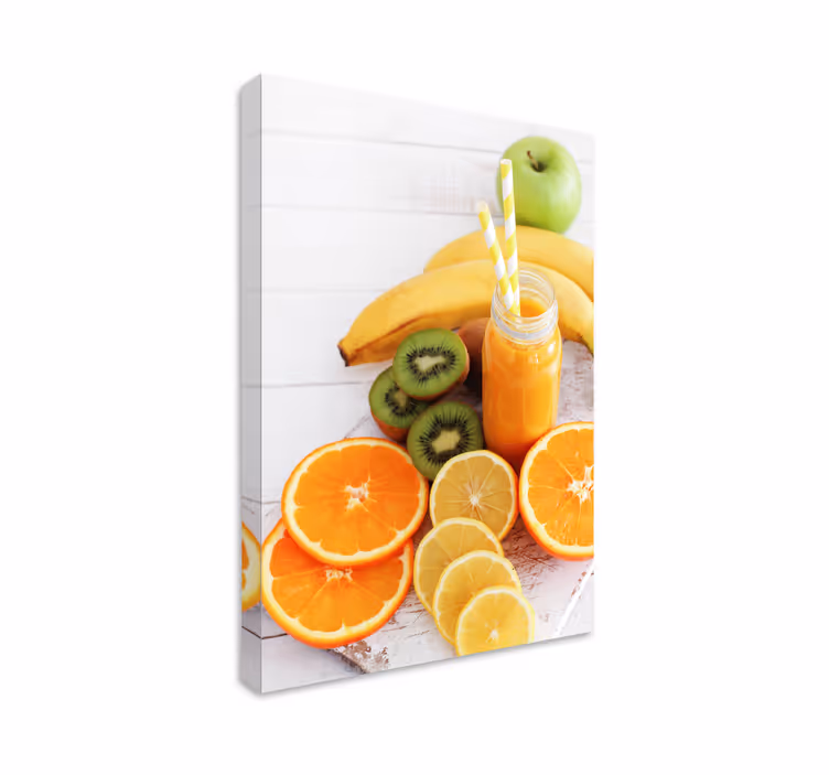 Dipinto frutta e natura morta misto di agrumi freschi - TenStickers