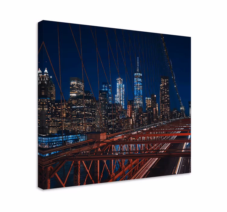Quadro città e paesi vista ponte di brooklyn - TenStickers