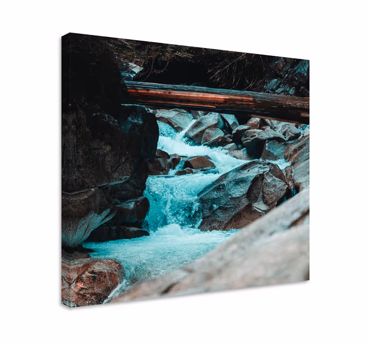 Quadro paesaggio flusso impetuoso del fiume - TenStickers