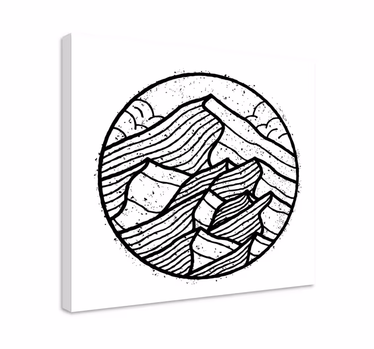 Quadro paesaggio gamma montuosa astratta - TenStickers
