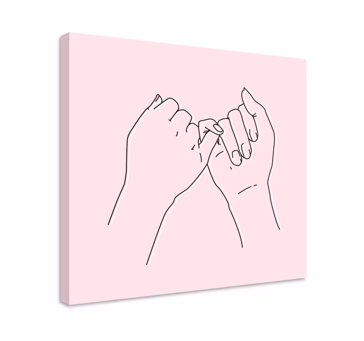 Quadri persona e personaggi gesto di promessa con il mignolo - TenStickers