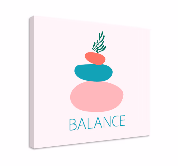 Quadro design ornamentale pila di pietre equilibrate - TenStickers