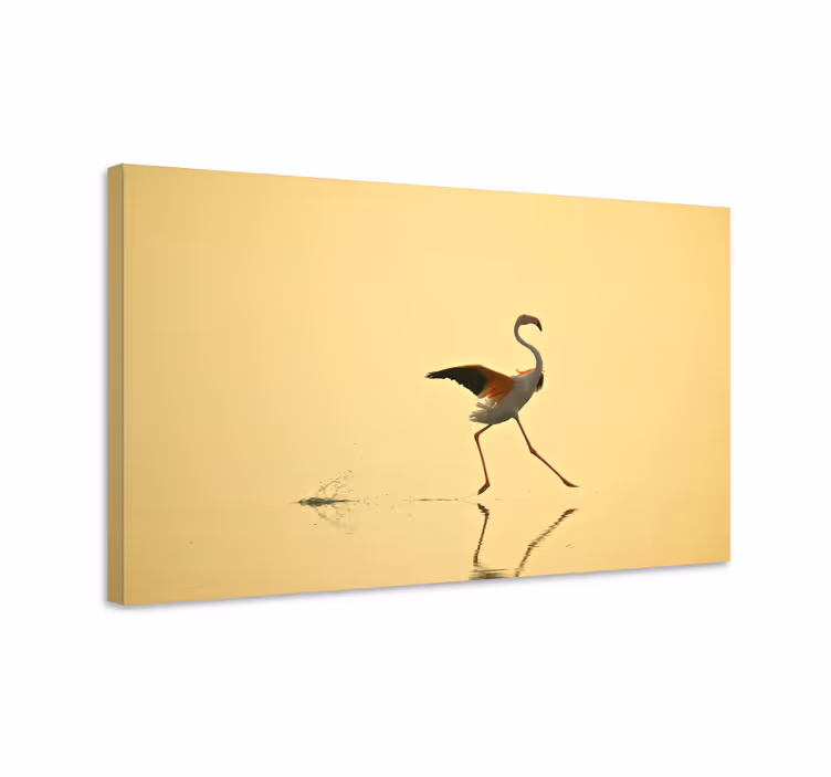 Quadro con uccelli danza elegante dei fenicotteri - TenStickers
