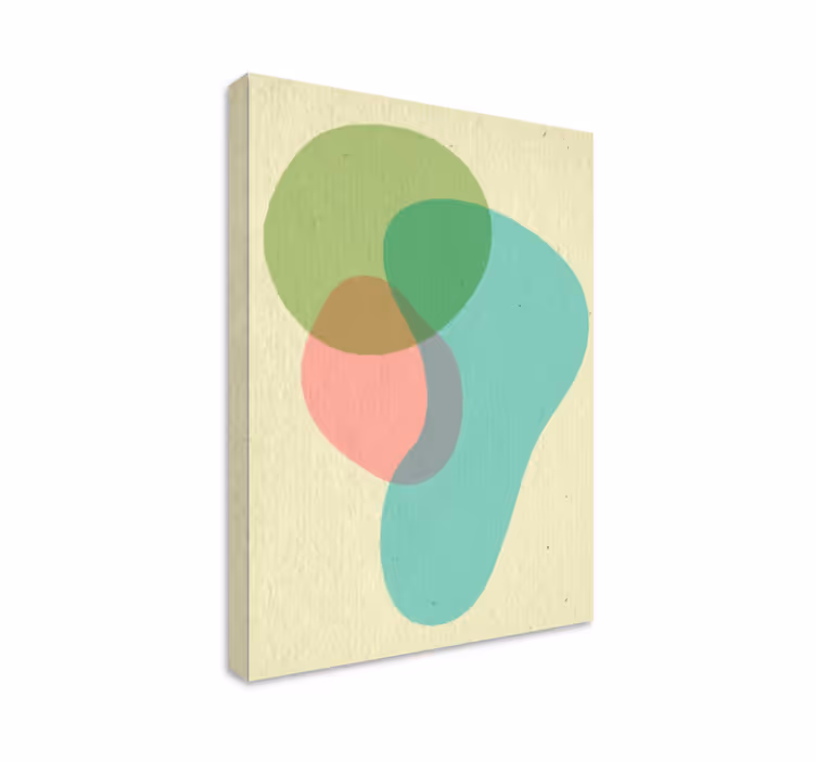Quadro astratto composizione di forme fluide - TenStickers