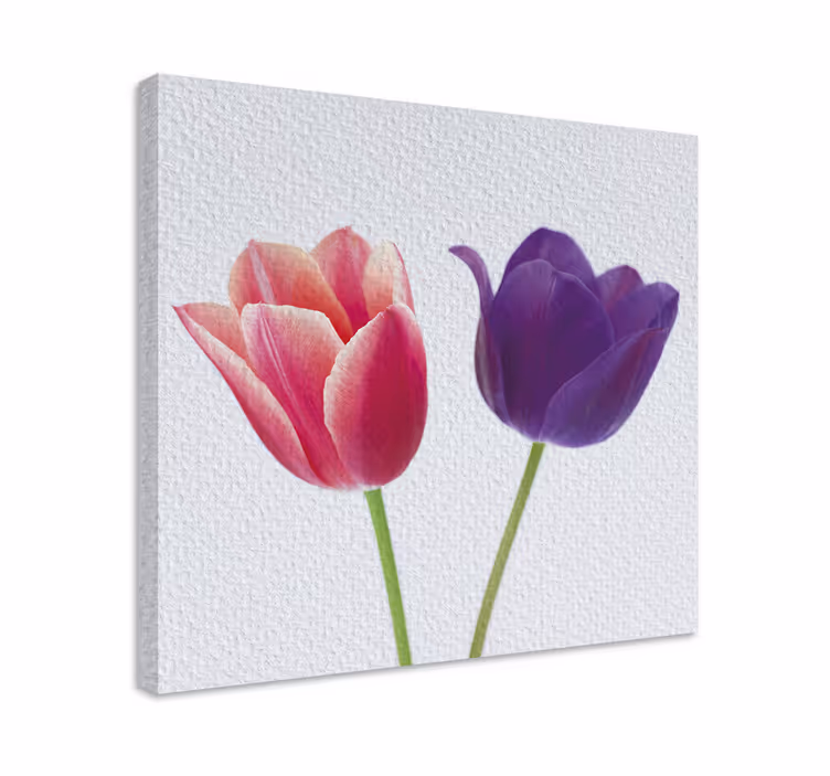 Dipinto fiori e piante composizione di tulipani - TenStickers