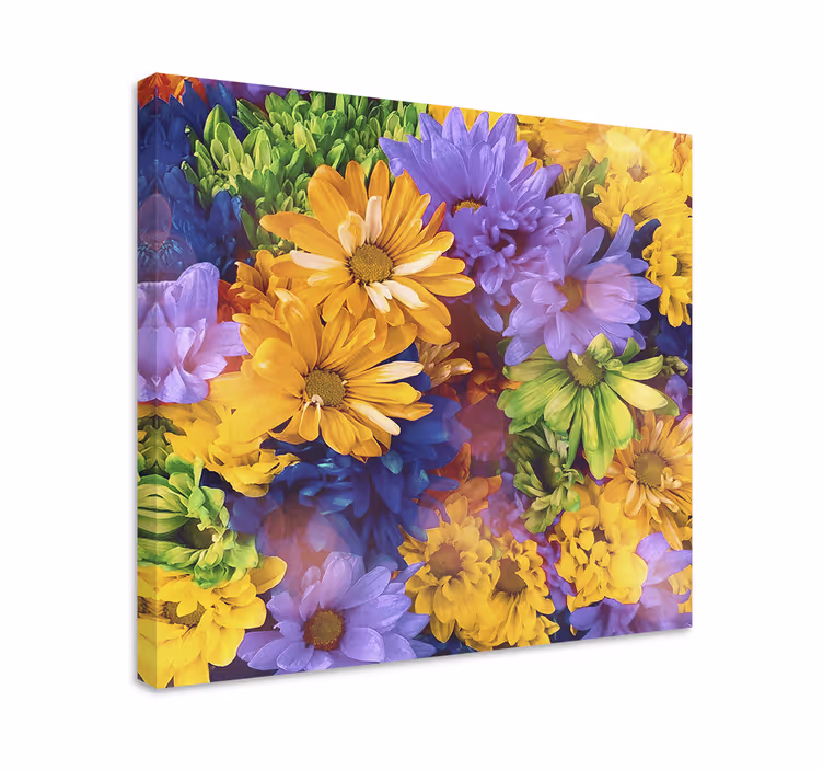 Dipinto fiori e piante composizione floreale colorata - TenStickers