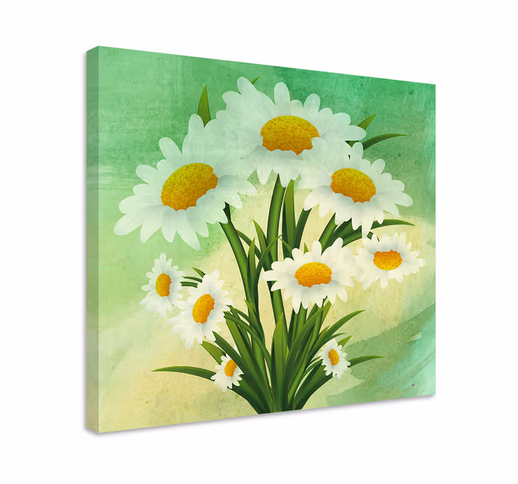 Dipinto fiori e piante mazzo di margherite - TenStickers