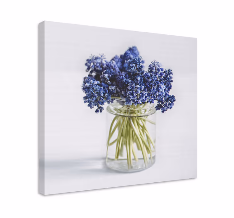 Dipinto fiori e piante bouquet di fiori blu - TenStickers