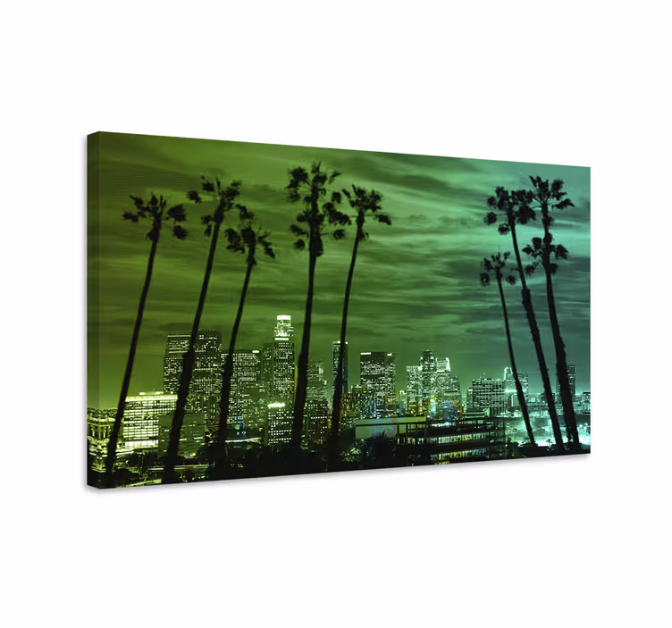 Quadro città e paesi skyline di palme - TenStickers