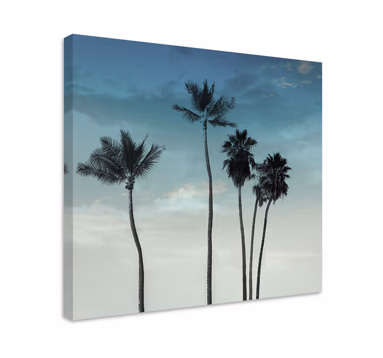 Quadro con alberi silhouette di palme - TenStickers