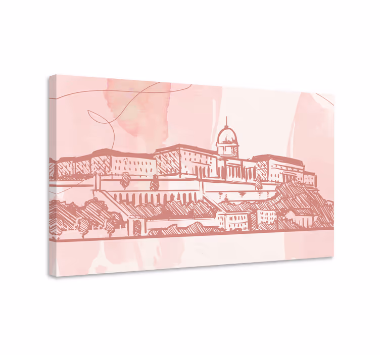 Quadro città e paesi contorno di città storiche - TenStickers