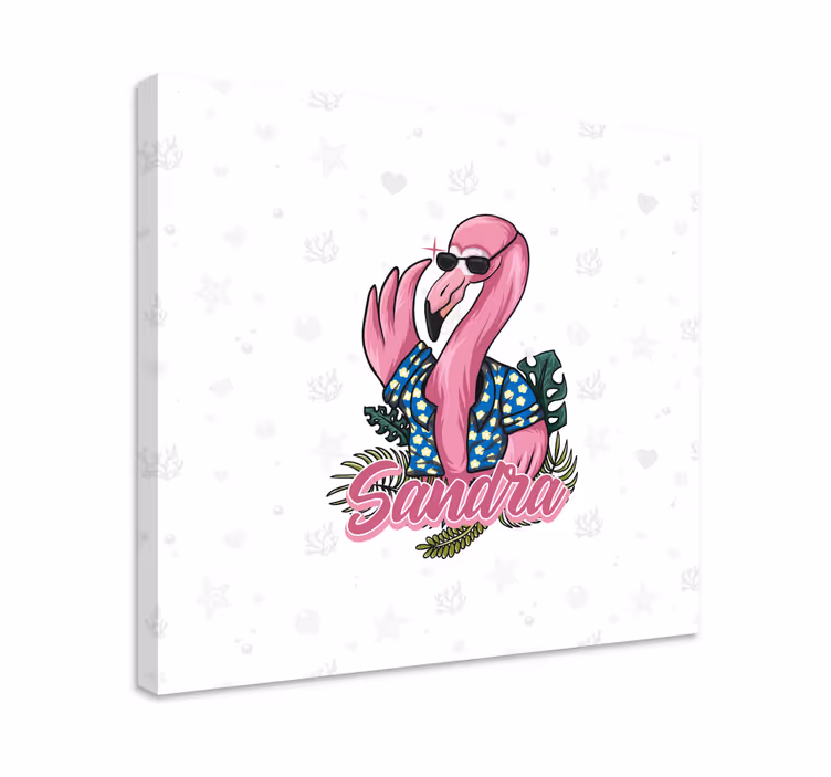 Quadro con animali e insetti vibe da fenicottero cool - TenStickers