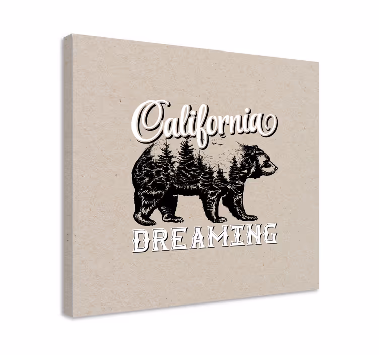 Quadro 3d avventura dell'orso della california - TenStickers