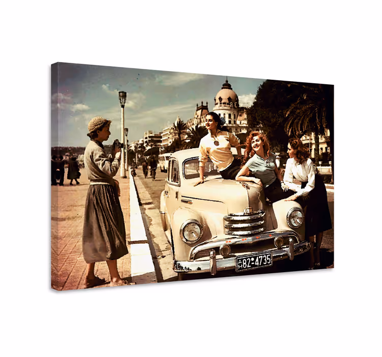 Quadro vintage fascino delle auto d'epoca - TenStickers