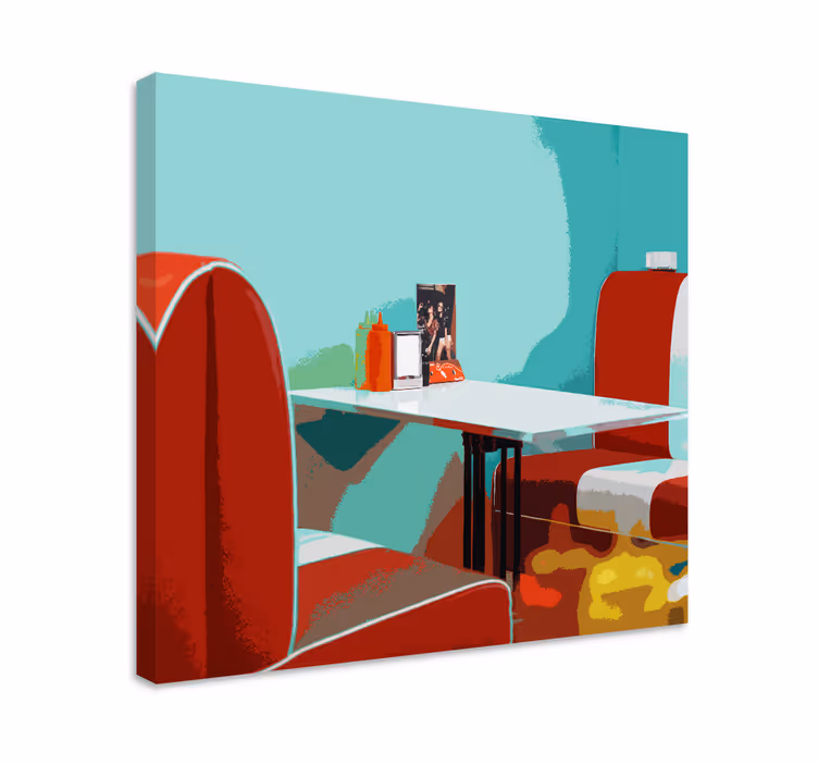 Quadro con ristorante stile vintage - TenStickers