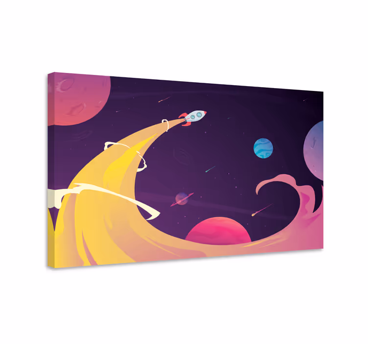 Quadro videogioco avventura del lancio dei razzi - TenStickers