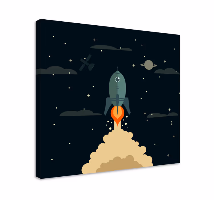 Quadro videogioco espansione lancio razzi - TenStickers