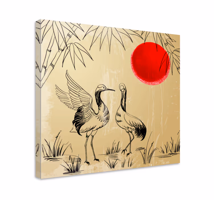 Quadro mandala gru e sole - TenStickers
