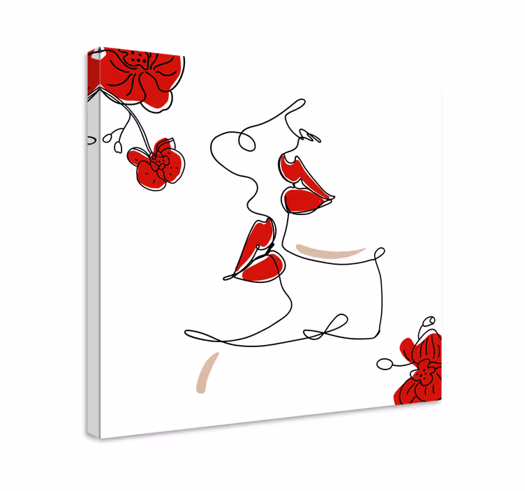 Dipinto arte l'arte delle labbra eleganti - TenStickers