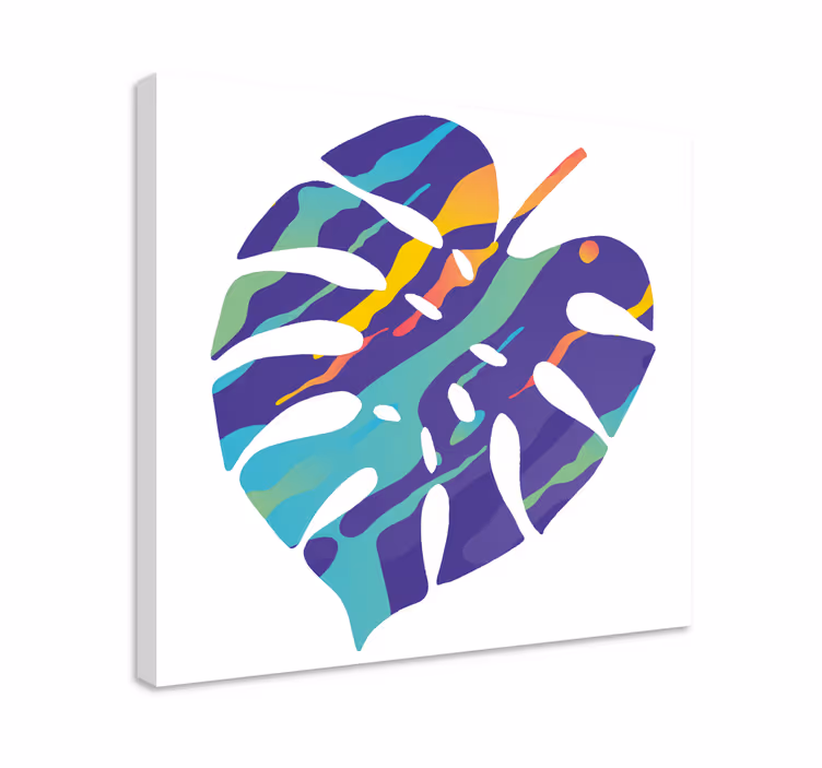 Dipinto fiori e piante arte foglie tropicali - TenStickers