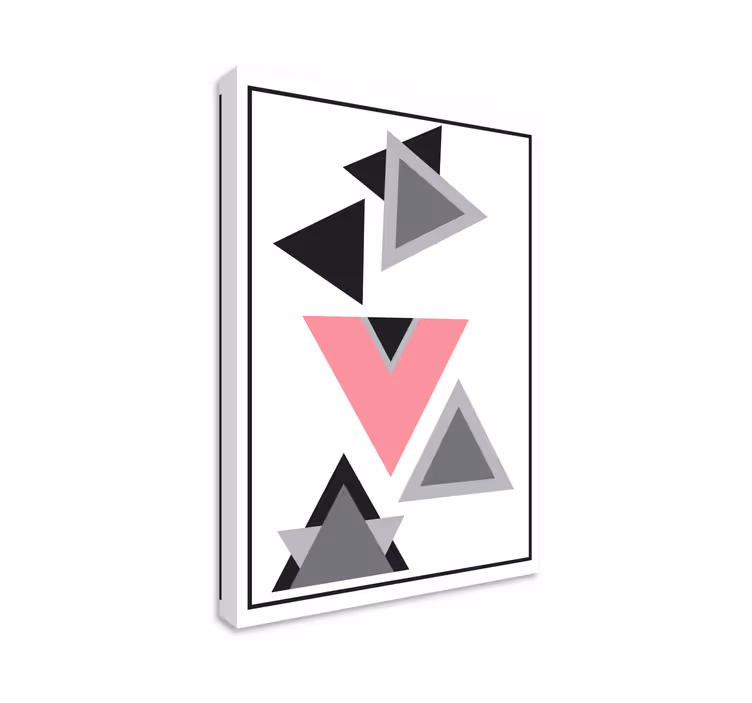Dipinto geometrico composizione di triangoli astratti - TenStickers