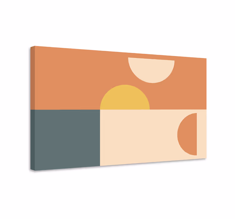 Quadro geometrico Semicerchi e rettangoli - TenStickers