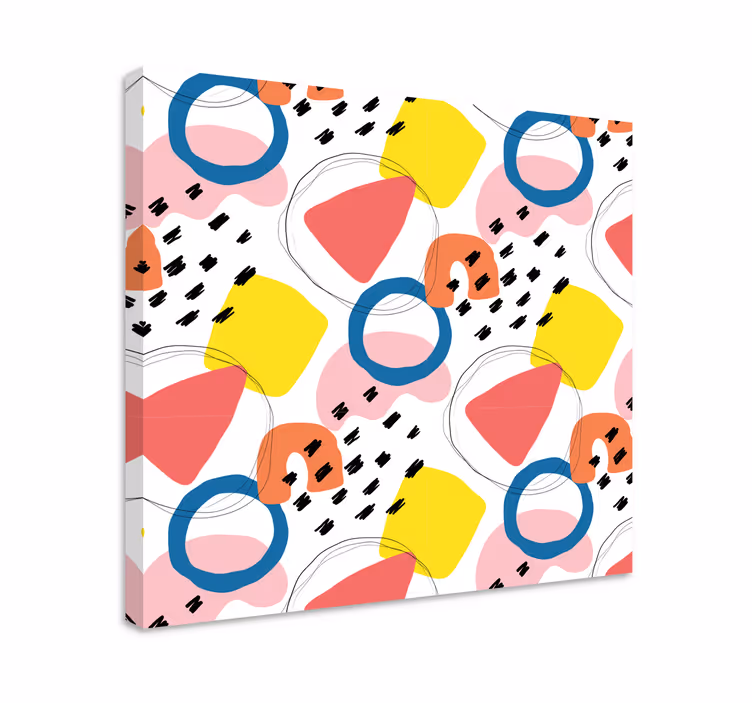 Dipinto geometrico forme astratte colorate - TenStickers