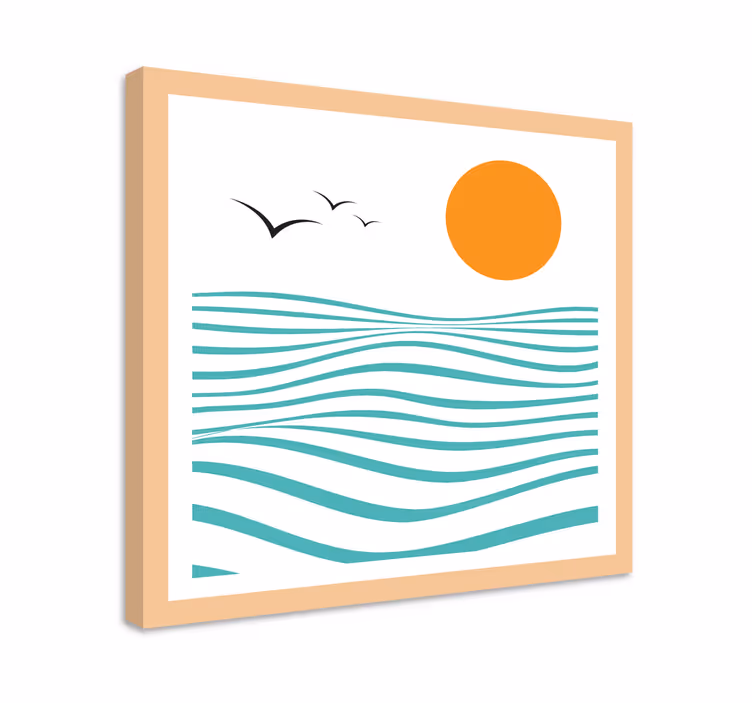 Quadro geometrico Arte astratta del mare - TenStickers