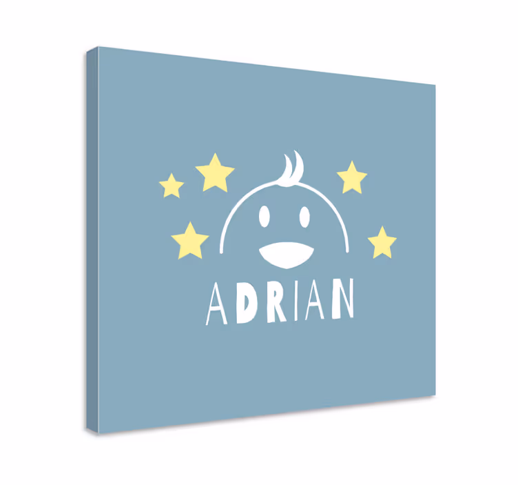 Quadro per bambini faccia di personaggio felice - TenStickers