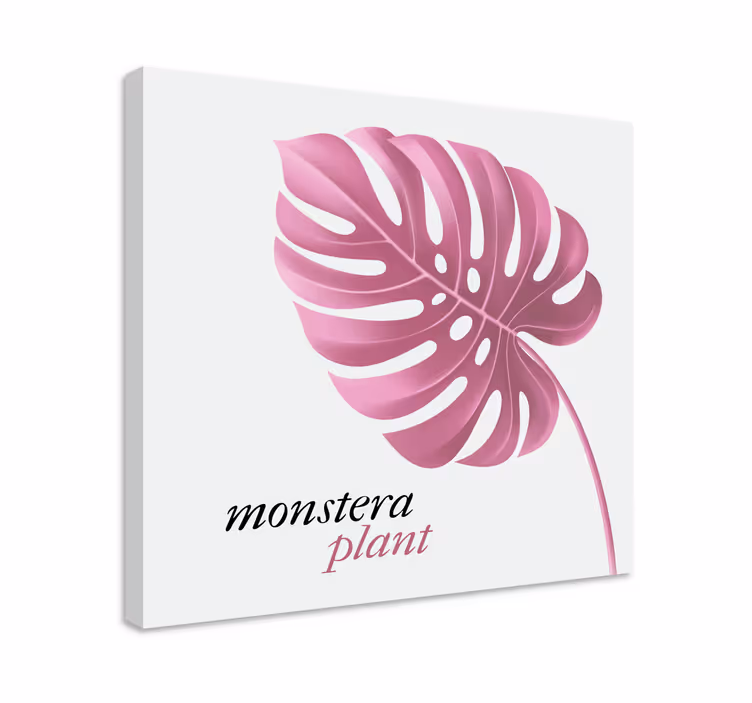 Dipinto fiori e piante monstera - TenStickers