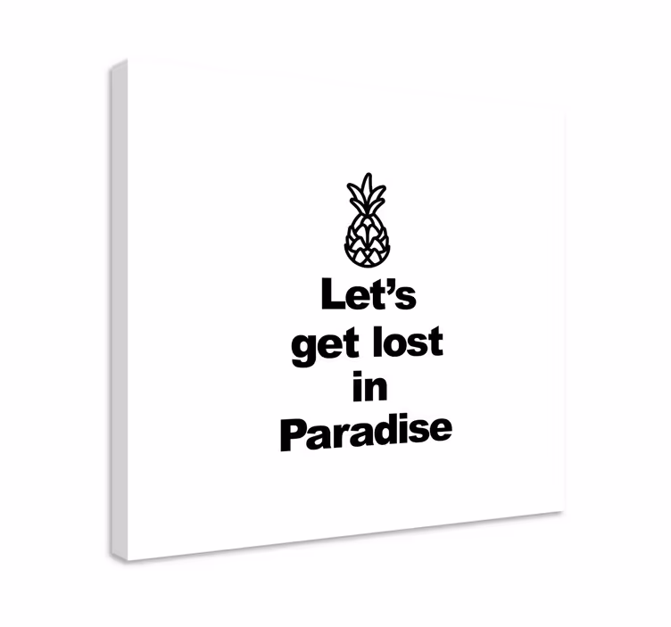 Quadro con frase avventura dell'ananas - TenStickers