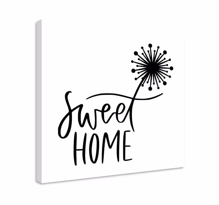 Quadro con frase dolce casa tarassaco - TenStickers