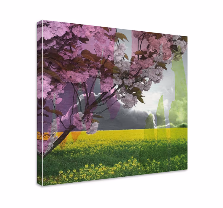 Dipinto fiori e piante scena floreale in fiore - TenStickers