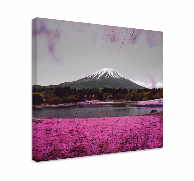 Quadro paesaggio riflesso del monte fuji - TenStickers