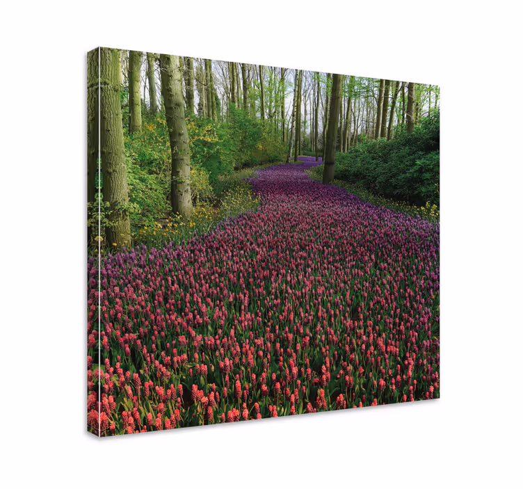 Dipinto fiori e piante sentiero floreale in fiore - TenStickers