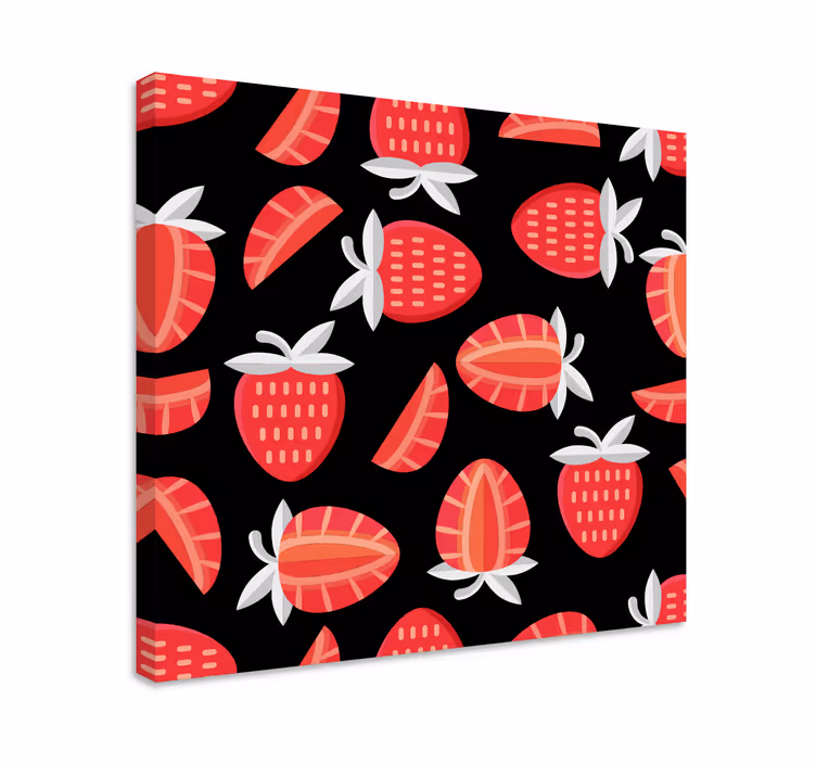 Dipinto frutta e natura morta con motivo fragole - TenStickers