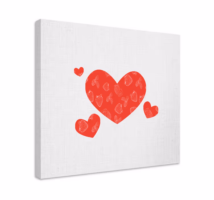 Quadri decorativi motivo a cuore su sfondo bianco - TenStickers